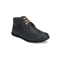 John Karsun Men Blue Solid Regular Boots