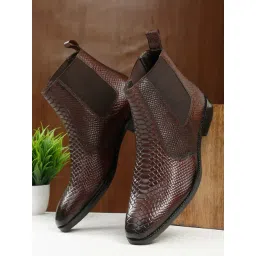 Teakwood Leathers Men's Brown Chelsea Boots