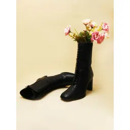 The White Pole Women's Black Casual Booties