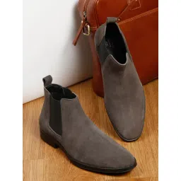 Teakwood Leathers Men's Grey Chelsea Boots