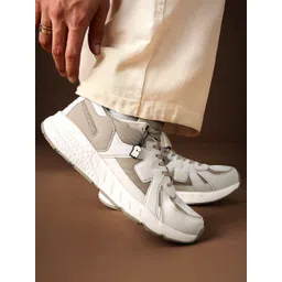 The Souled Store Autumn Men Colourblocked Lace-Up Sneakers