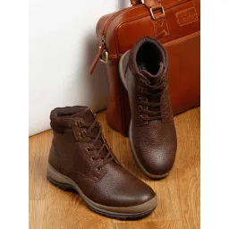 Teakwood Leathers Men's Brown Derby Boots