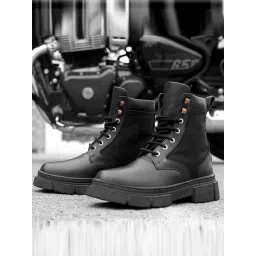 Bacca Bucci Men's PATHFINDER Black Derby Boots