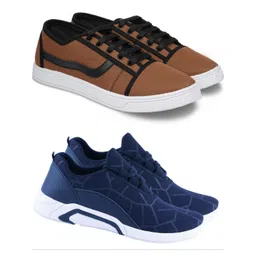 Free Kicks Men Multicoloured Mesh Marking Running Sports Shoes