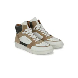 Overdrive Men Colourblocked Leather Sneakers