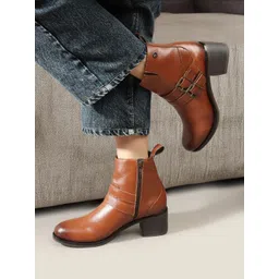 Carlton London Women Synthetic Monk Strap Boots