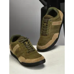 Woodland Men's Olive Casual Sneakers