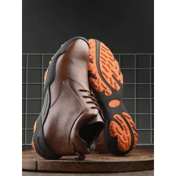 Hitz Men's Tan Derby Boots