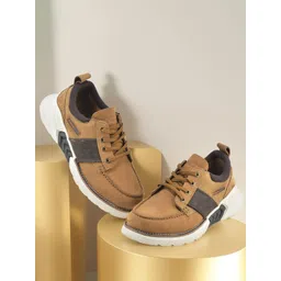Woodland Men Colourblocked Nubuck Sneakers