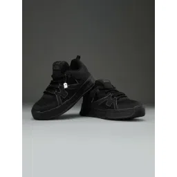 The Souled Store Men's Urban Blaze Black Casual Sneakers