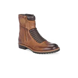 Harrytech London Men Textured Biker Boots with rugged sole