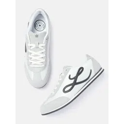 Louis Philippe Sport Men Colourblocked Leather Everyday Sneakers with Brand Logo Detail