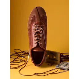 NEEMANS Men The Urban Knits Lace-Ups Woven Design Casual Sneakers