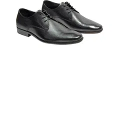 FEET FIRST Men Black Solid Leather Sneakers