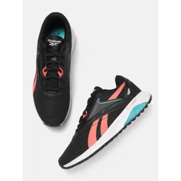 Reebok Men Black & Coral Woven Design Liquifect 90 2 Running Shoes