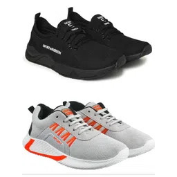 Free Kicks Men Multicoloured Mesh Marking Running Sports Shoes