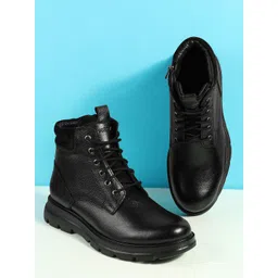 Mochi Men Leather Casual Regular Boots
