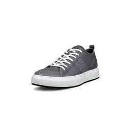 ECCO Men Solid Round Toe Leather Sneakers