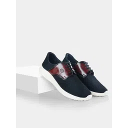 LA MARCA Men Colourblocked Leather Sneakers