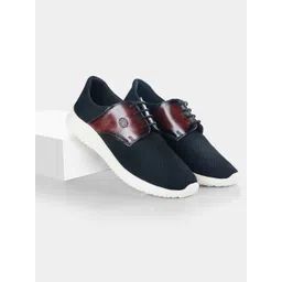 LA MARCA Men Colourblocked Leather Sneakers