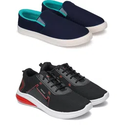 Free Kicks Men Multicoloured Mesh Marking Running Sports Shoes