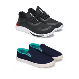 Free Kicks Men Blue Mesh Marking Running Sports Shoes