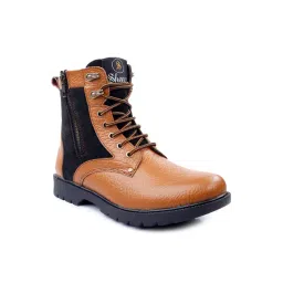 Shences Men's Tan Biker Boots