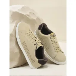 Woodland Men's Paris Khaki Casual Sneakers