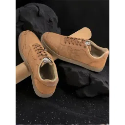 Woodland Men's Cashew Brown Casual Sneakers