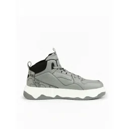 Spykar Men's VASCO Grey Ankle High Sneakers