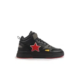 FAUSTO Men's Black Casual Sneakers