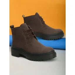 Elle Women's Brown Derby Boots