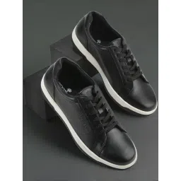 Woodland Men's Black Casual Sneakers