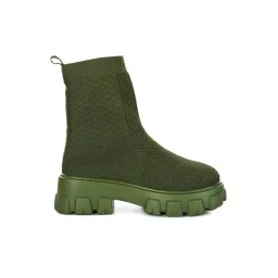 London Rag Women's Olive Casual Booties