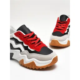 The White Pole Women's Multicolored Casual Sneakers