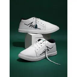 glitchez Men Lace-Ups Round Toe Sneakers