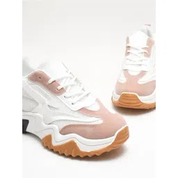 The White Pole Women's Pink Casual Sneakers