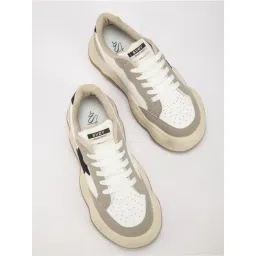 The White Pole Women's White Casual Sneakers