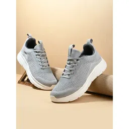 Hoversole Men's Heat Grey & White Running Shoes