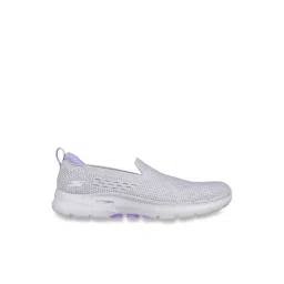 Skechers Women's GO WALK 6 - VALERIE Grey Lavender Walking Shoes