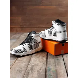 Woakers Men Printed Round Toe Sneakers