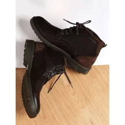 Buckaroo Men Brown Vegan Leather Boots