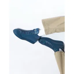 Rare Rabbit Men's SAURON HI PRO Blue Sneakers