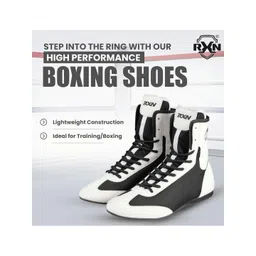 RXN Men Leather High-Top Training or Gym Non-Marking Shoes