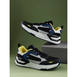 Campus Men Colourblocked Round Toe Lace-Ups Sneakers