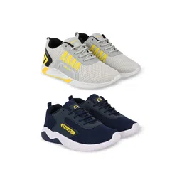 BIRDE Men Set Of 2 Woven Design Sneakers