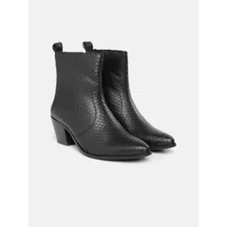 Nautica Women Mid-Top Textured Regular Boots