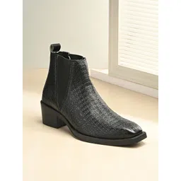 AfroJack Men Textured Chelsea Boots