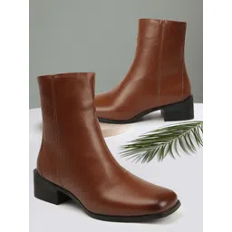 ELLE Women Block-Heeled Regular Boots