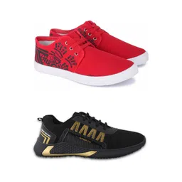 Spotwalk Men Set Of 2 Running Shoes